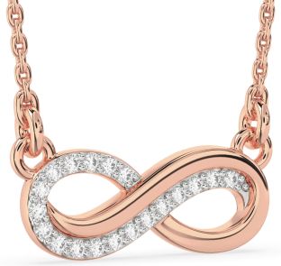 Diamond Rose Gold Infinity Necklace