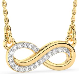 Diamond Gold Infinity Necklace