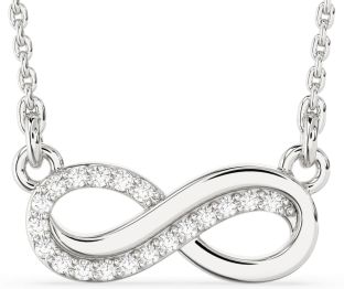 Diamond Platinum Infinity Necklace
