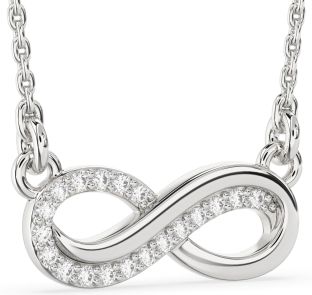 Diamond Platinum Infinity Necklace