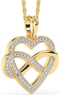 Diamond Gold Heart Infinity Necklace