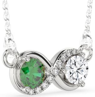 Diamond Platinum Infinity Necklace