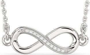 Diamond Platinum Infinity Necklace