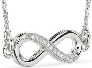 Diamond Platinum Infinity Necklace