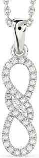 Diamond Silver Infinity Necklace