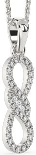 Diamond White Gold Infinity Necklace