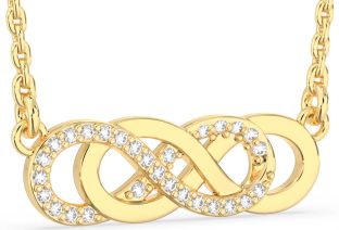 Diamond Gold Infinity Necklace