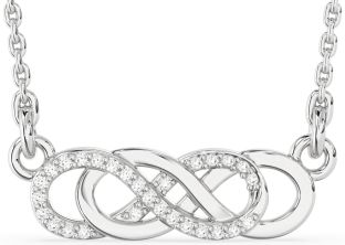 Diamond Platinum Infinity Necklace