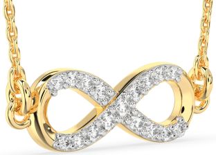 Diamond Gold Infinity Necklace