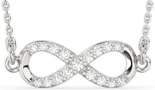 Diamond Platinum Infinity Necklace
