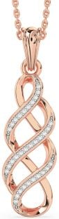 Diamond Rose Gold Infinity Necklace
