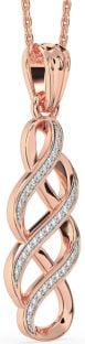 Diamond Rose Gold Infinity Necklace