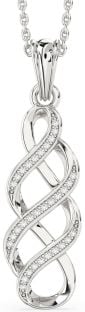 Diamond White Gold Infinity Necklace