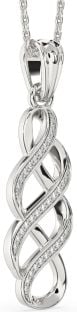 Diamond White Gold Infinity Necklace