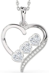 Diamond White Gold Heart Necklace