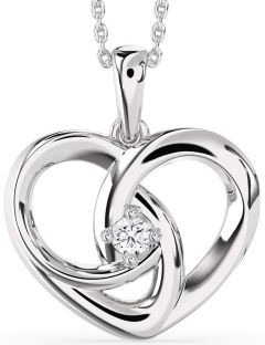 Diamond White Gold Heart Necklace