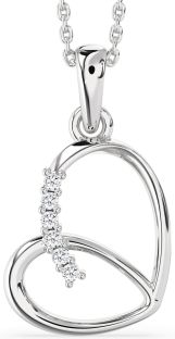 Diamond Platinum Heart Necklace