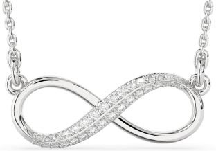 Large Diamond Platinum Infinity Necklace