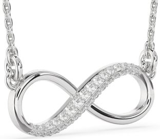 Large Diamond Platinum Infinity Necklace