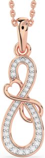 Diamond Rose Gold Infinity Heart Necklace