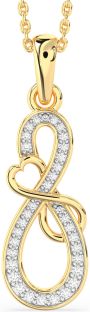 Diamond Gold Infinity Heart Necklace