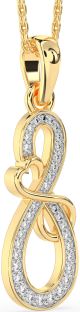 Diamond Gold Infinity Heart Necklace