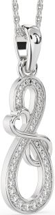 Diamond Platinum Infinity Heart Necklace