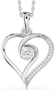 Diamond White Gold Heart Necklace