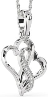 Diamond Platinum Heart Infinity Necklace