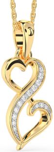 Diamond Gold Infinity Heart Necklace