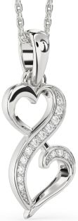 Diamond White Gold Infinity Heart Necklace