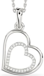Diamond Platinum Heart Necklace