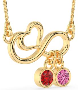 Gold Infinity Heart Necklace