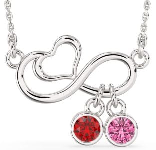 Silver Infinity Heart Necklace