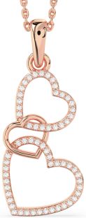 Diamond Rose Gold Heart Necklace