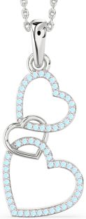 Moonstone Silver Heart Necklace
