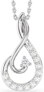 Diamond White Gold Infinity Necklace