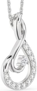 Diamond White Gold Infinity Necklace