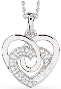 Diamond Platinum Heart Necklace