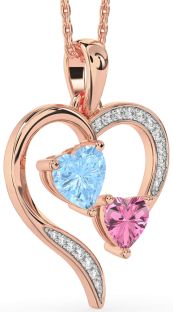 Diamond Rose Gold Heart Necklace