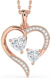 Diamond Rose Gold Heart Necklace