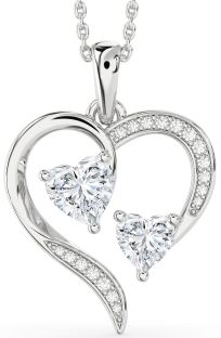 Diamond White Gold Heart Necklace