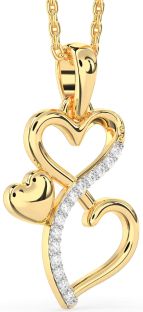 Diamond Gold Infinity Heart Necklace