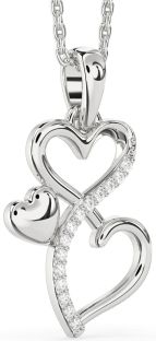 Diamond White Gold Infinity Heart Necklace