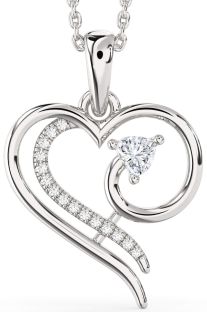 Diamond White Gold Heart Necklace
