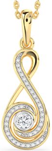 Diamond Gold Silver Infinity Necklace