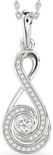Diamond White Gold Infinity Necklace
