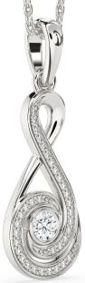 Diamond White Gold Infinity Necklace