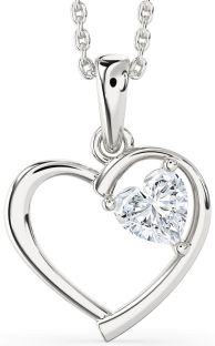 Diamond White Gold Heart Necklace