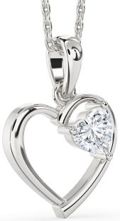 Diamond Platinum Heart Necklace